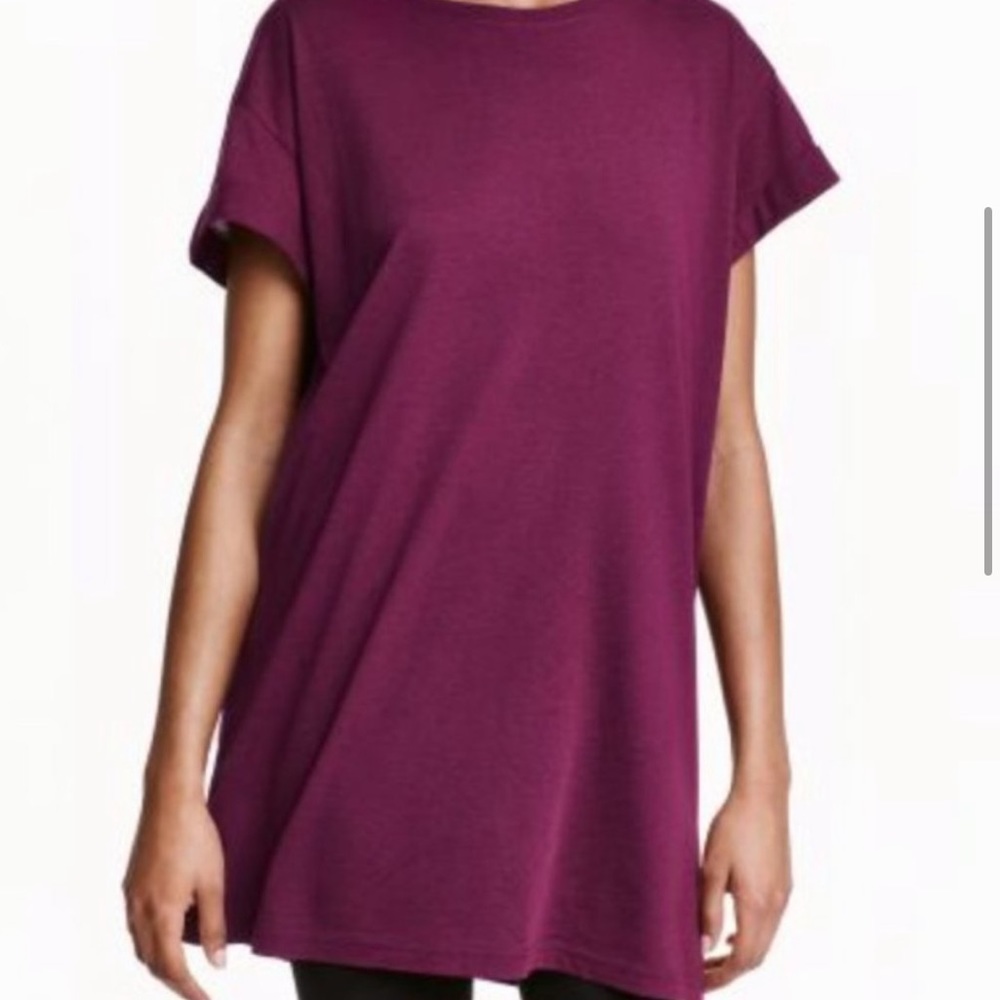 H&M Divided Maroon Long Oversized T-Shirt / Dress